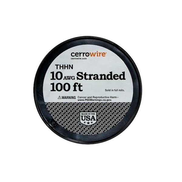 Cerrowire 500 ft. 10 Gauge White Stranded Copper THHN Wire 112-3872J - The  Home Depot