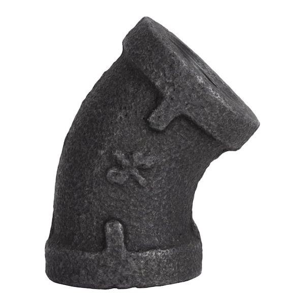 STZ 3/8 in. Black Iron 45° FIP x FIP Elbow