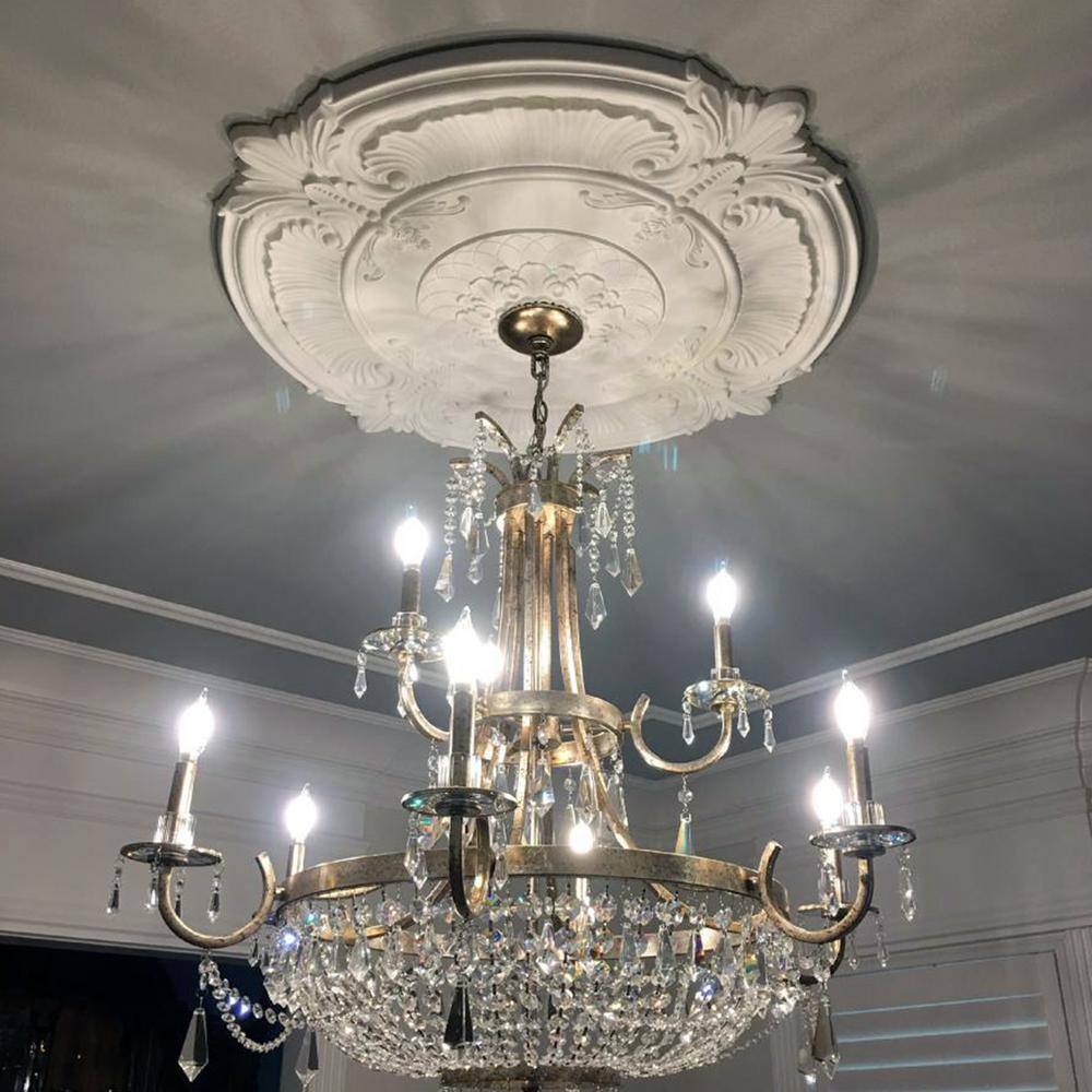 Melonie Pale Gold Urethane Ceiling Medallion 16"