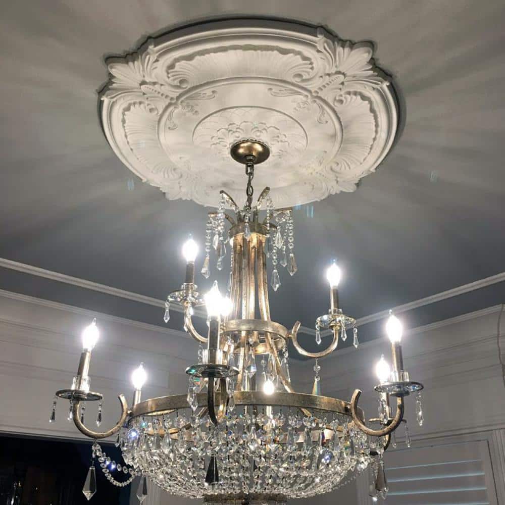 Ultra Pure White High-Density Ceiling Medallion