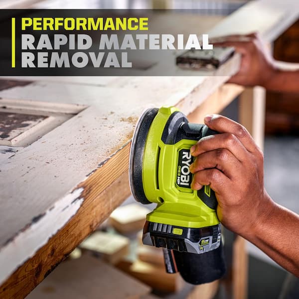 RYOBI ONE+ HP 18V Brushless Cordless 5 in. Random Orbit Sander Kit