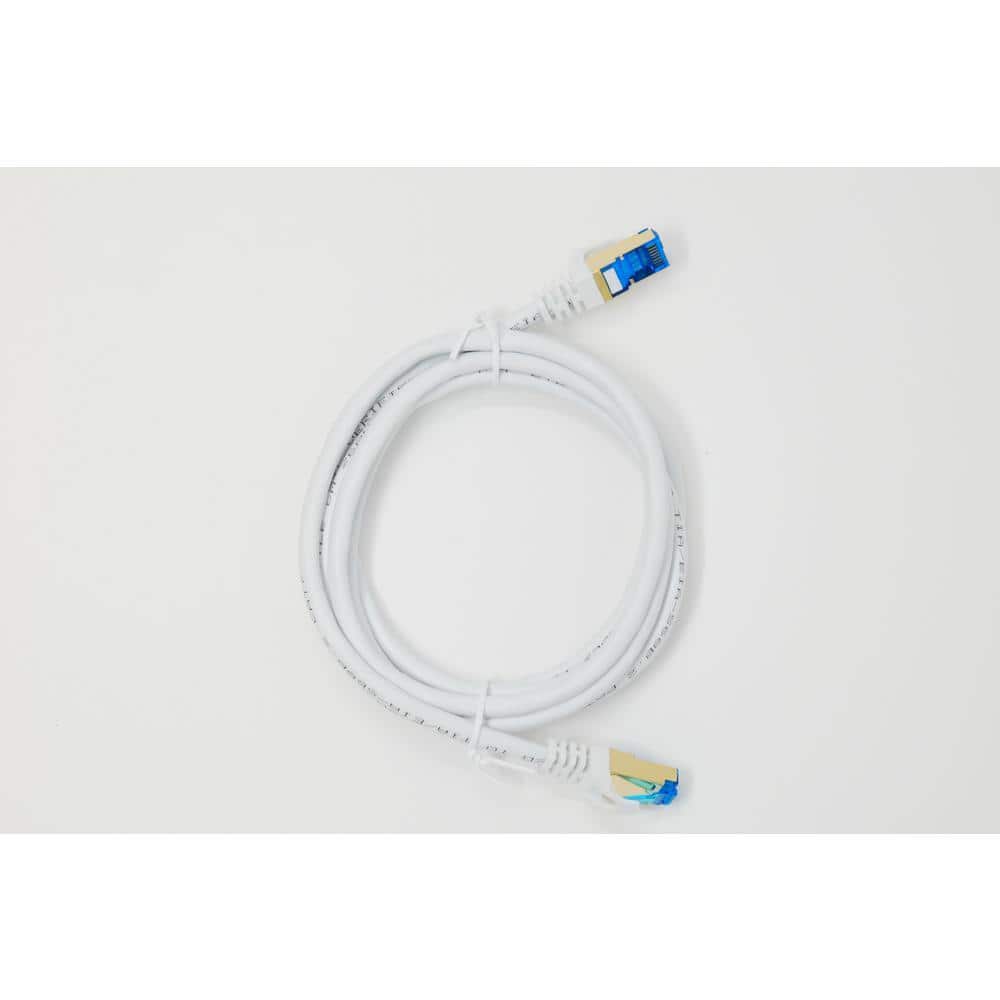 QualGear 6 ft. CAT 7 Round High-Speed Ethernet Cable - White QG