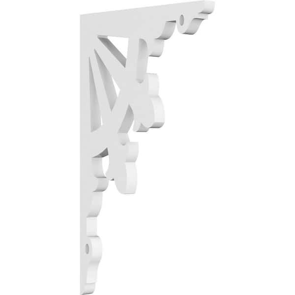 Ekena Millwork 5/8 in. W x 12 in. H x 7 in. D PVC Riley Bracket