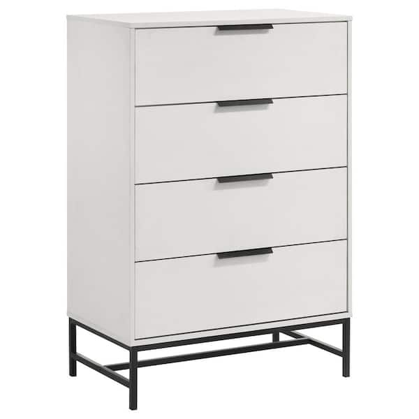 Sonora White 4-Drawer 31 in. Chest of Drawers