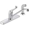 Delta Classic Single-Handle Standard Kitchen Faucet with Side Sprayer ...