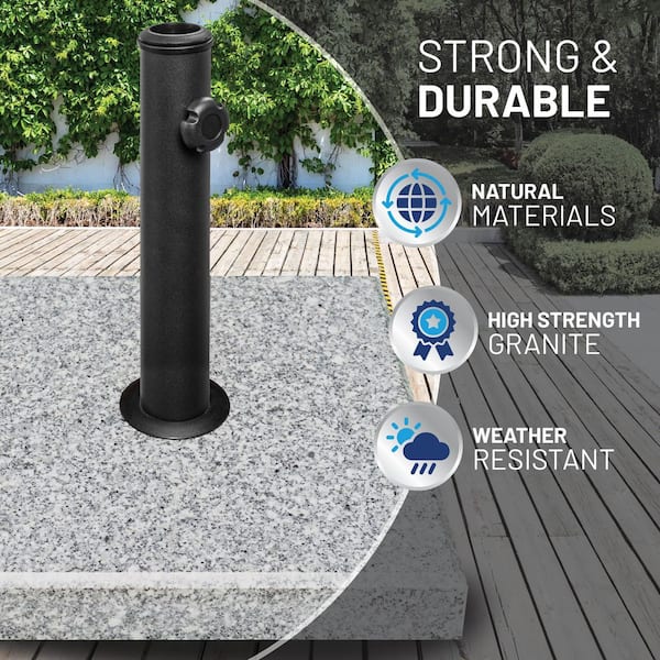 20 ft patio umbrella Costway 10 FT Cantilever Patio Umbrella with 35 Solar LED Lights 220 LBS  Base 360 Rotation Gray + Black HCST15469
