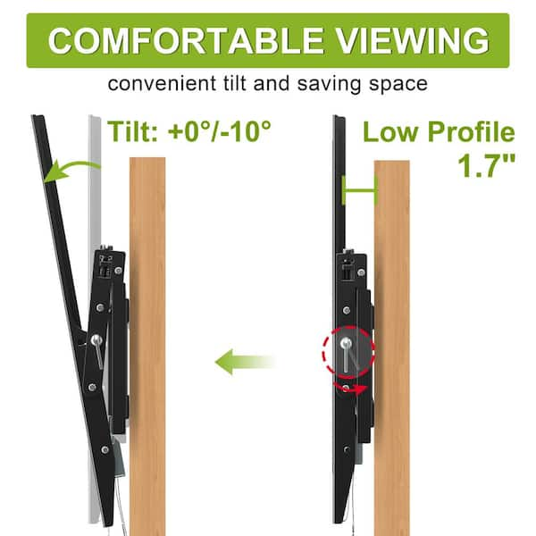 Full Motion TV Wall Mount Bracket for Most 37-86 inch TVs, Swivel Tilt  Extension Level TV Mount, Max VESA 600x400mm, Holds up to 132lbs & 16 Wood