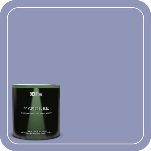 BEHR MARQUEE 1 qt. #BIC-20 Lively Lilac Semi-Gloss Enamel Exterior Paint & Primer