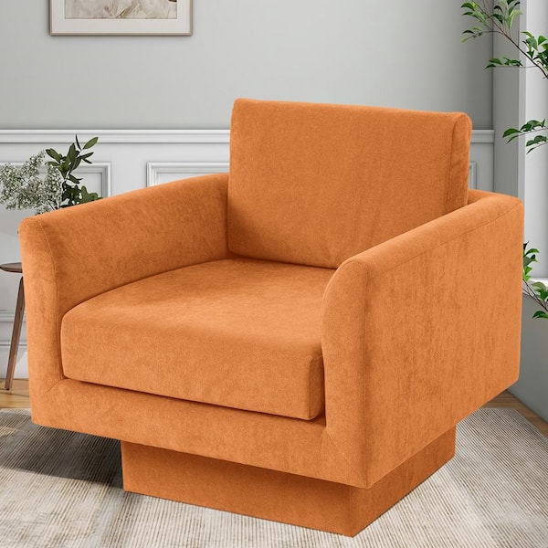 MIRAFIT Metal Outdoor Rocking Chair Orange Cushion