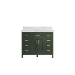 Cambridge 42 in. W x 22 in. D x 36 in. H Bath Vanity in Pewter Green with 2 in. Calacatta Nuvo Top