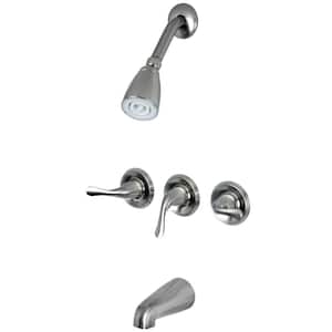 Yosemite 3-Handle 1-Spray Tub and Shower Faucet in Brushed Nickel (Valve Included)