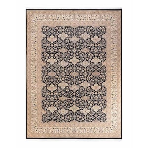 Mogul One-of-a-Kind Traditional Black 9 ft. 1 in. x 12 ft. 4 in. Oriental Area Rug