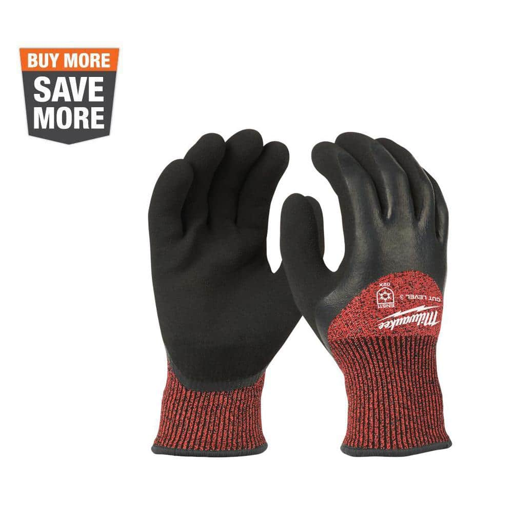 Milwaukee Work Gloves 48-22-8744, Size 2XL, Red, Black, Gray