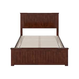 AFI Valencia Walnut Brown Solid Wood Frame Full Low Profile Sleigh ...