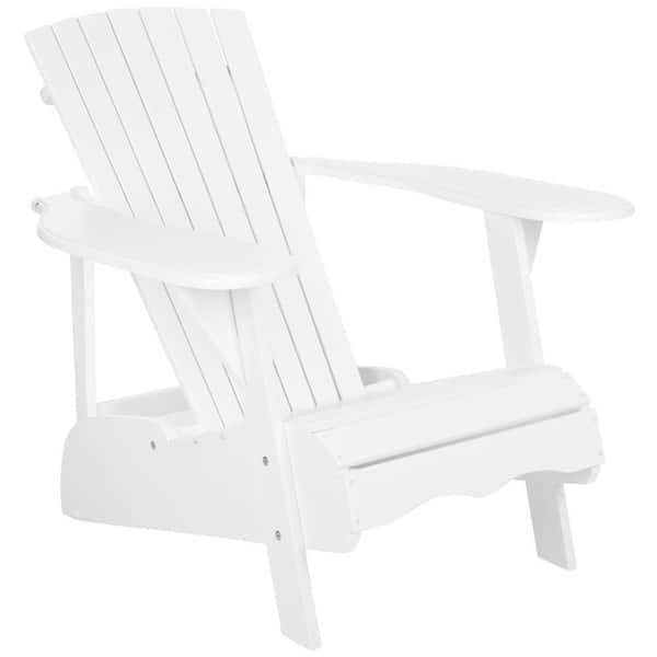 SAFAVIEH Mopani White Wood Adirondack Chair PAT6700B The Home Depot