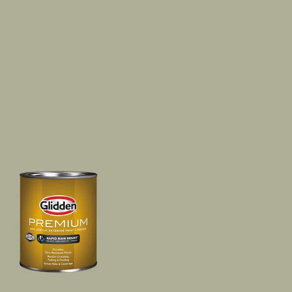 Glidden Premium 1 qt. PPG1125-4 Olive Sprig Satin Exterior Latex