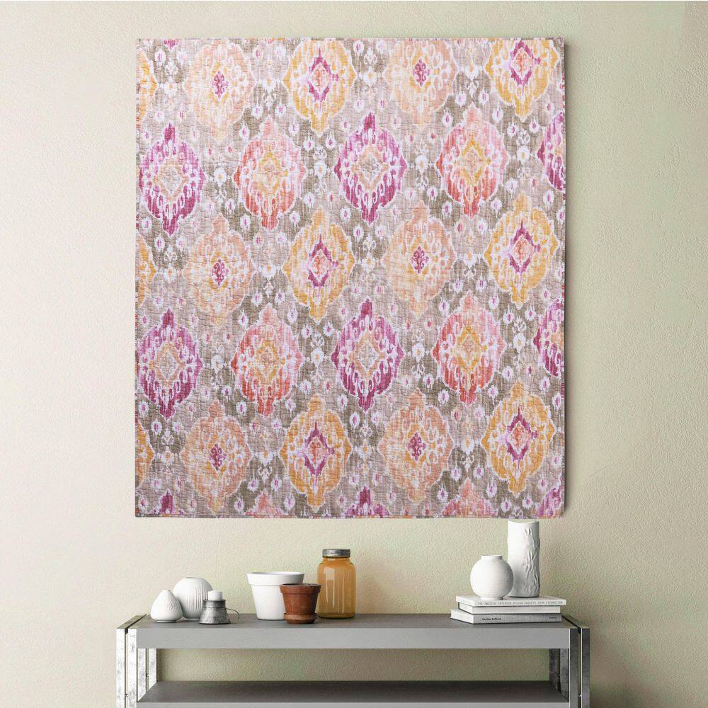 Ibiza Multicolor Cotton Reversible Quilted Throw Blanket
