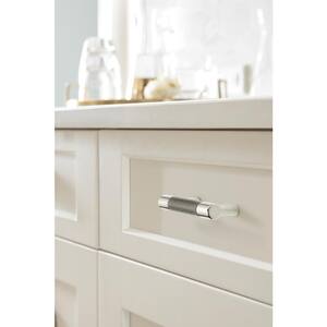 Esquire 3in & 3-3/4 in (76mm & 96 mm) Center-to-Center Polished Nickel/Gunmetal Drawer Pull