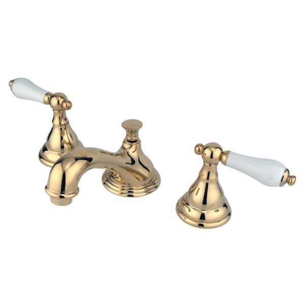 Royale 8 in. Widespread 2-Handle Bathroom Faucet in Polished Brass