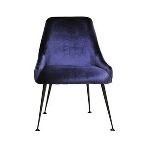 Shelly Cobalt Blue And Matte Black Polyestermetal Chair