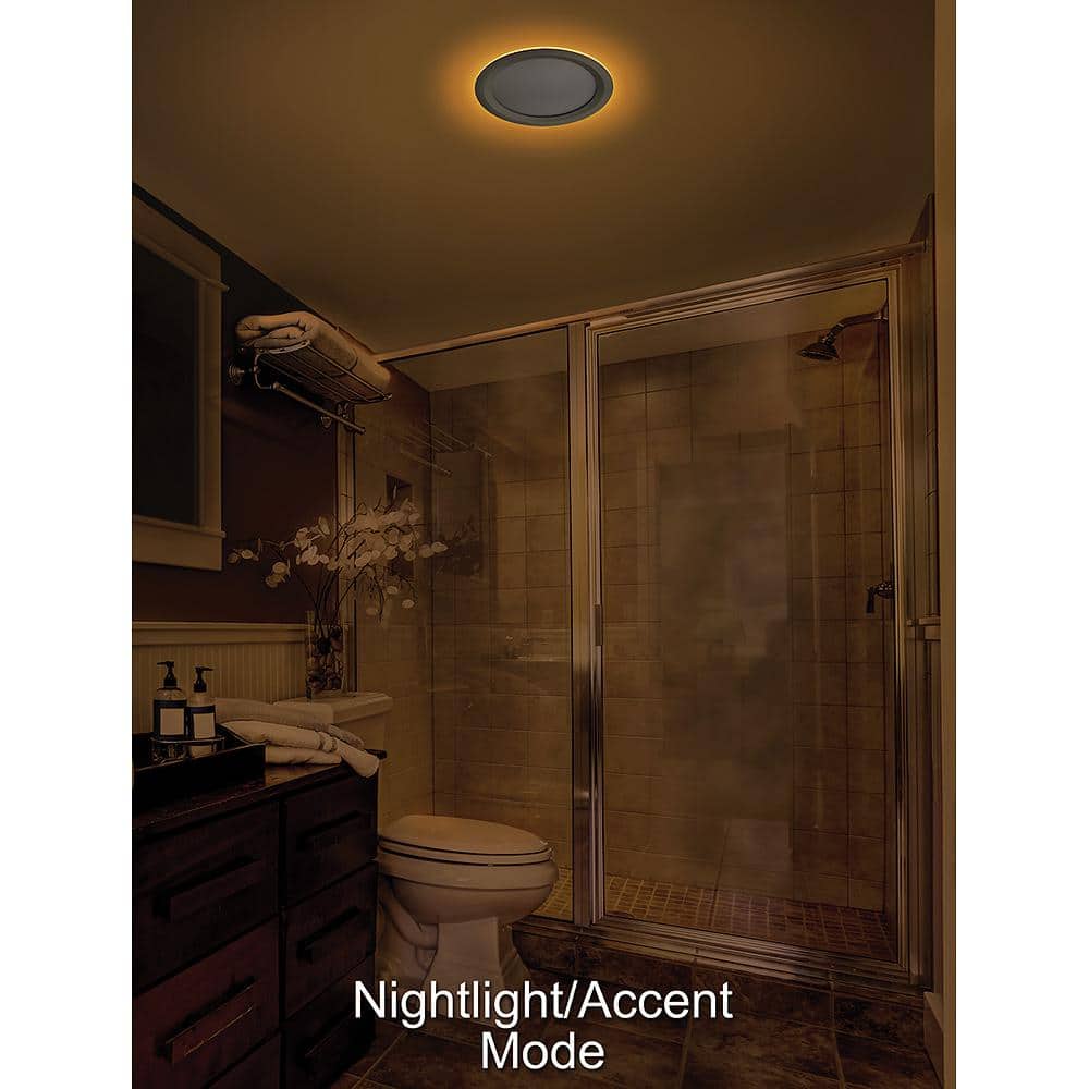 Ultra Slim White 8-Inch Canless LED Recessed Light with Night Feature