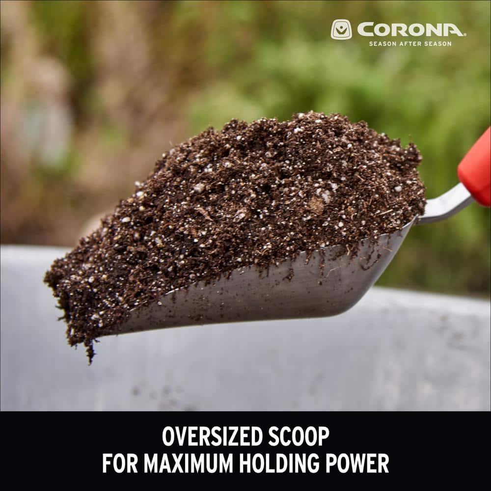 Corona Red ComfortGEL Stainless Steel Garden Hand Scoop