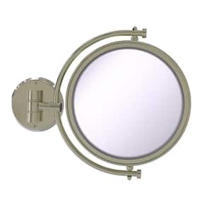 8 Inch Wall Mounted Make-Up Mirror 4X Magnification in Polished Nickel