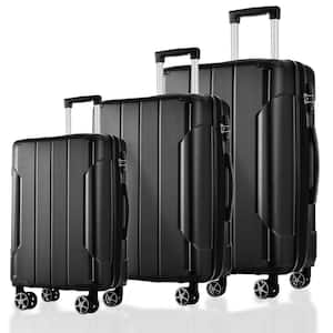 Merax Lightweight 3-Piece Soft Pink ABS Hardshell Spinner Luggage