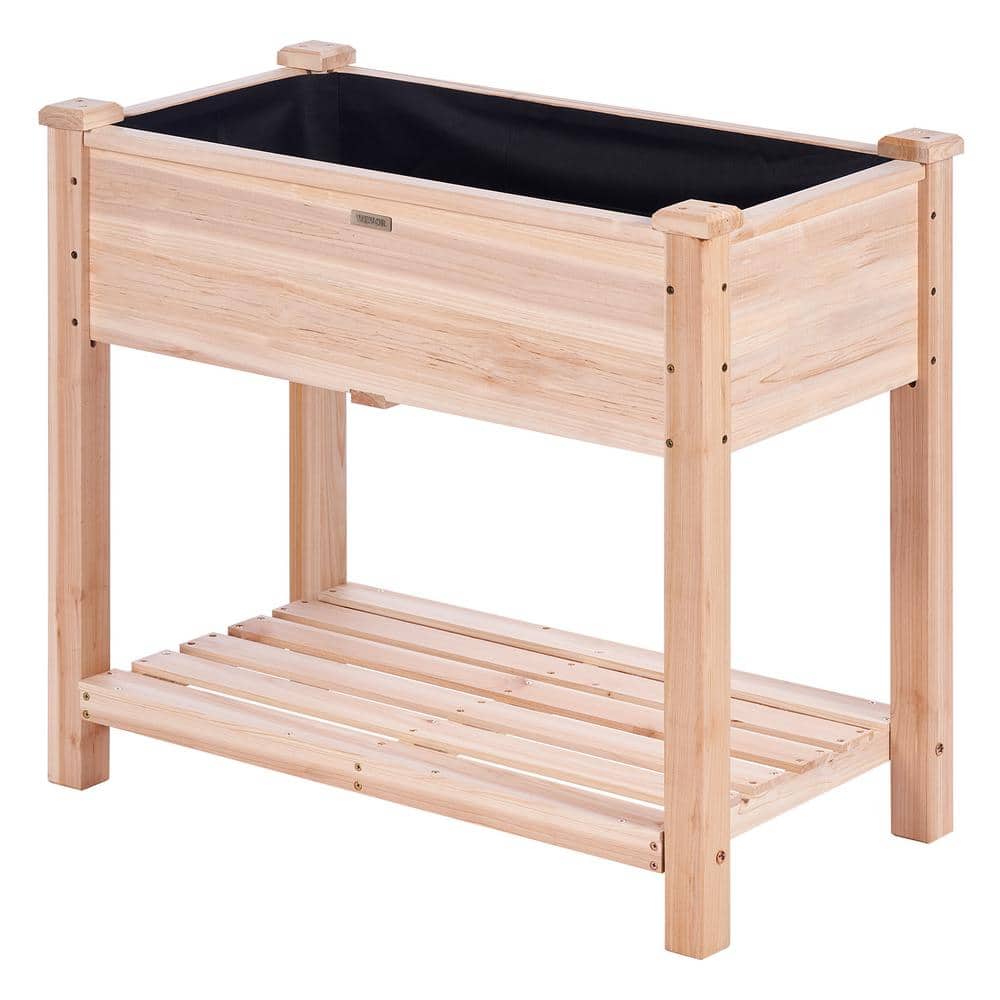 Burlywood Fir Wood Raised Garden Bed Planter 33"x18"x30"
