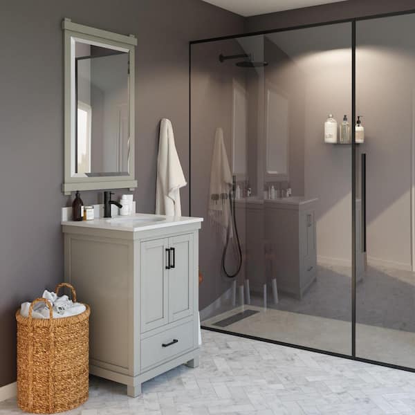 Rion 24 In Gray Bathroom Vanity With, Backsplash For Bathroom Vanity Home Depot