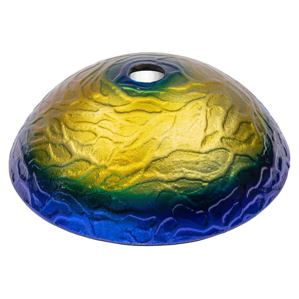 14.25'' Blue and Yellow Glass Vessel Sink