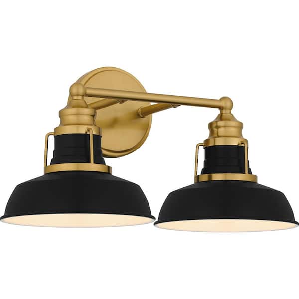 Quoizel Huxley 16.75 in. 2-Light Aged Brass Vanity Light