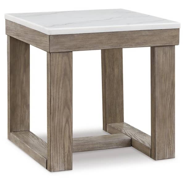 Loyaska End Table - Brown/Ivory