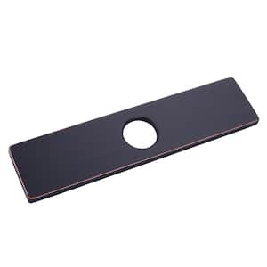 10 in. x 2.44 in. x 0.33 in. Stainless Steel Kitchen Sink Faucet Hole Cover Deck Plate Escutcheon in Oil Rubbed Bronze