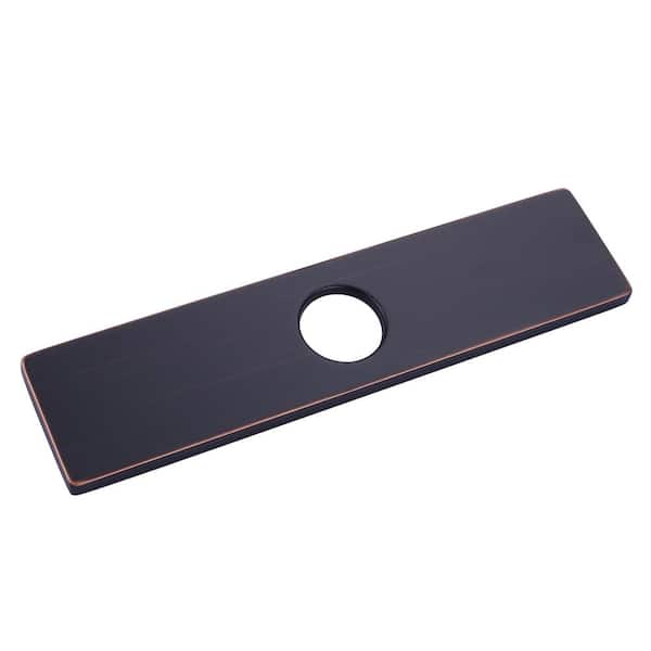 IVIGA 10 in. x 2.44 in. x 0.33 in. Stainless Steel Kitchen Sink Faucet Hole Cover Deck Plate Escutcheon in Oil Rubbed Bronze