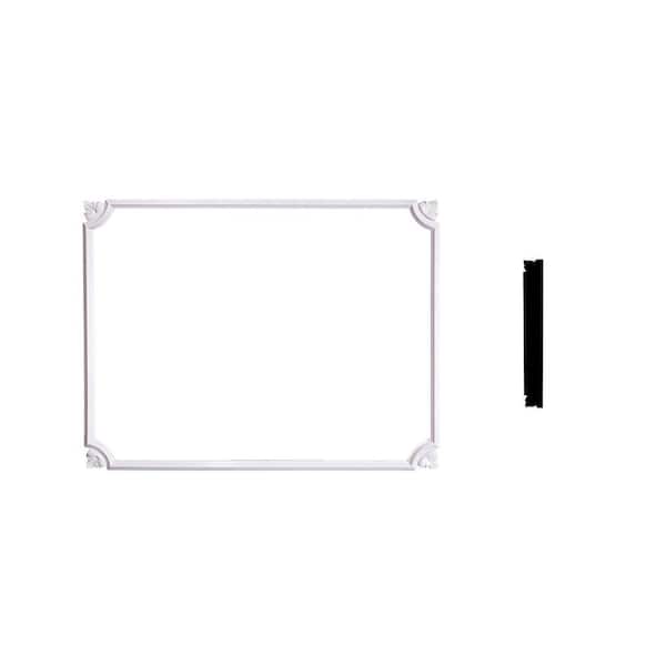 Focal Point System D with Small Decorative Corners 7/8 in. x 28 in. x 28 in. Primed Polyurethane Panel Moulding Kit