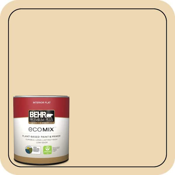 1 qt. #PPU6-11 Hummus Flat EcoMix Plant-Based Interior Paint & Primer