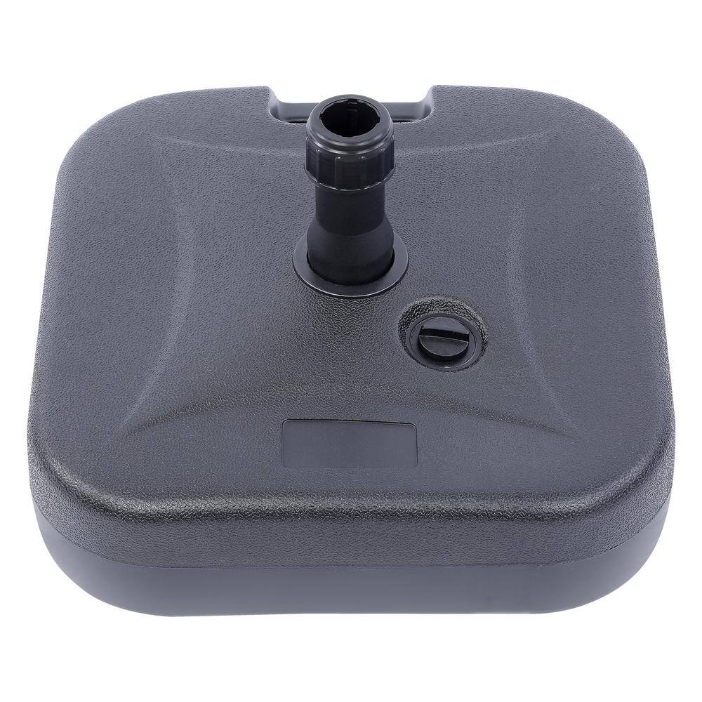 Black Square Plastic Outdoor Umbrella Base with Handle
