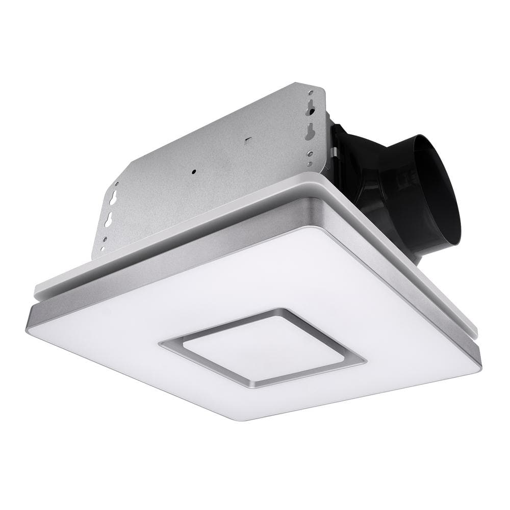 Decorative Silver Fan Speed 90 CFM Ceiling Bathroom Exhaust Fan with 18-Wat