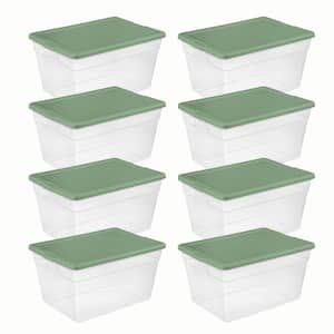 56-Qt. Stackable Storage Container Tote 8 Pack