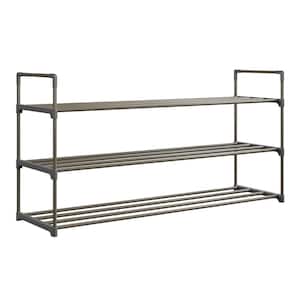 Forthcan Expandable Shoe Rack 2 Tiers Closet Shoe Organizer Shelf for Shoes 12 Pairs,Gray, Size: 2-Layer