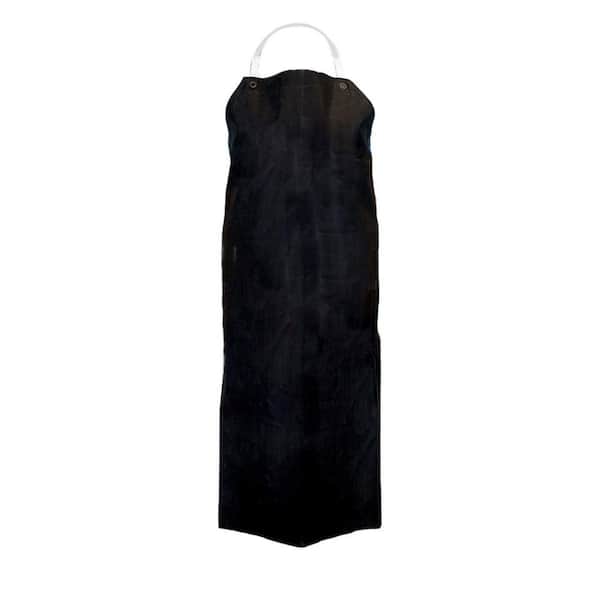 BISON LIFE Black Heavy Duty Nitrile Industrial Bib Apron Chemical and Oil Resistant