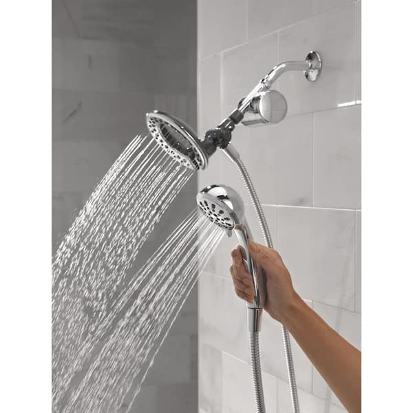 Clarifi In2ition 4-Spray Dual Wall Mount Fixed and Handheld Shower Head 1.75 GPM in Chrome
