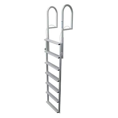 7 Rung Step Wide Lifting Aluminum Ladder
