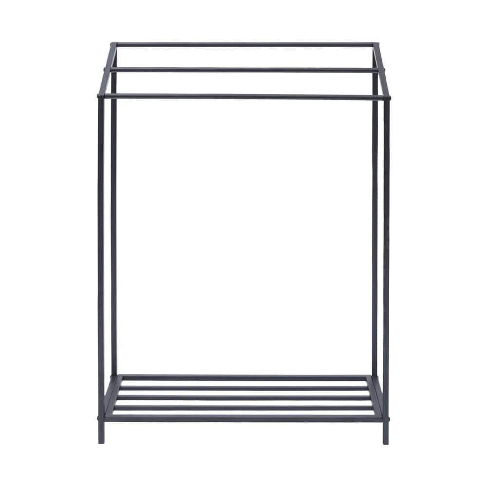 YIYIBYUS Black Freestanding 3-Tier Metal Towel Rack Shelving Unit (24 ...
