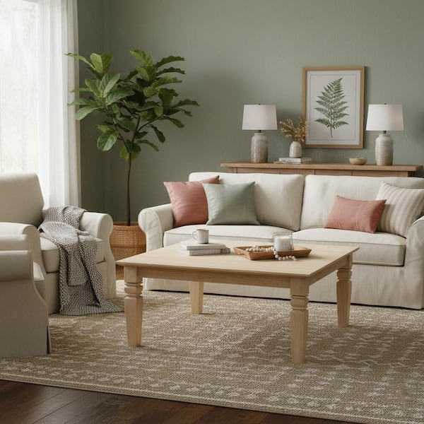 Java 36 in. Unfinished Square Wood Top Coffee Table