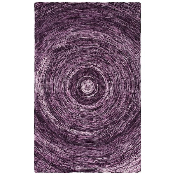 Ikat 4 ft. x 6 ft. Purple Ascending Gradient Area Rug