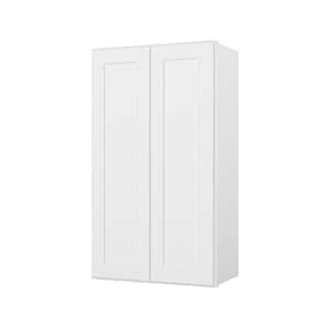 Easy-DIY 24-in W x 12-in D x 42-in H in Shaker White Ready to Assemble Wall Kitchen Cabinet