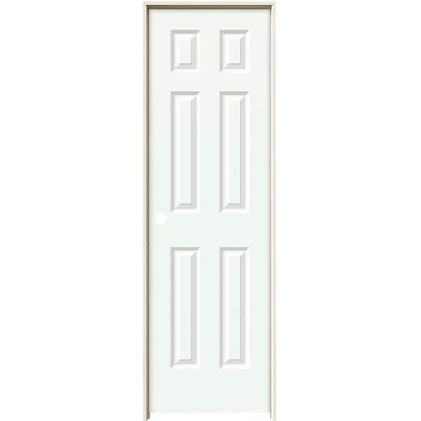 JELD-WEN 24 in. x 80 in. Colonist White Painted Right-Hand Smooth Solid Core Molded Composite MDF Single Prehung Interior Door