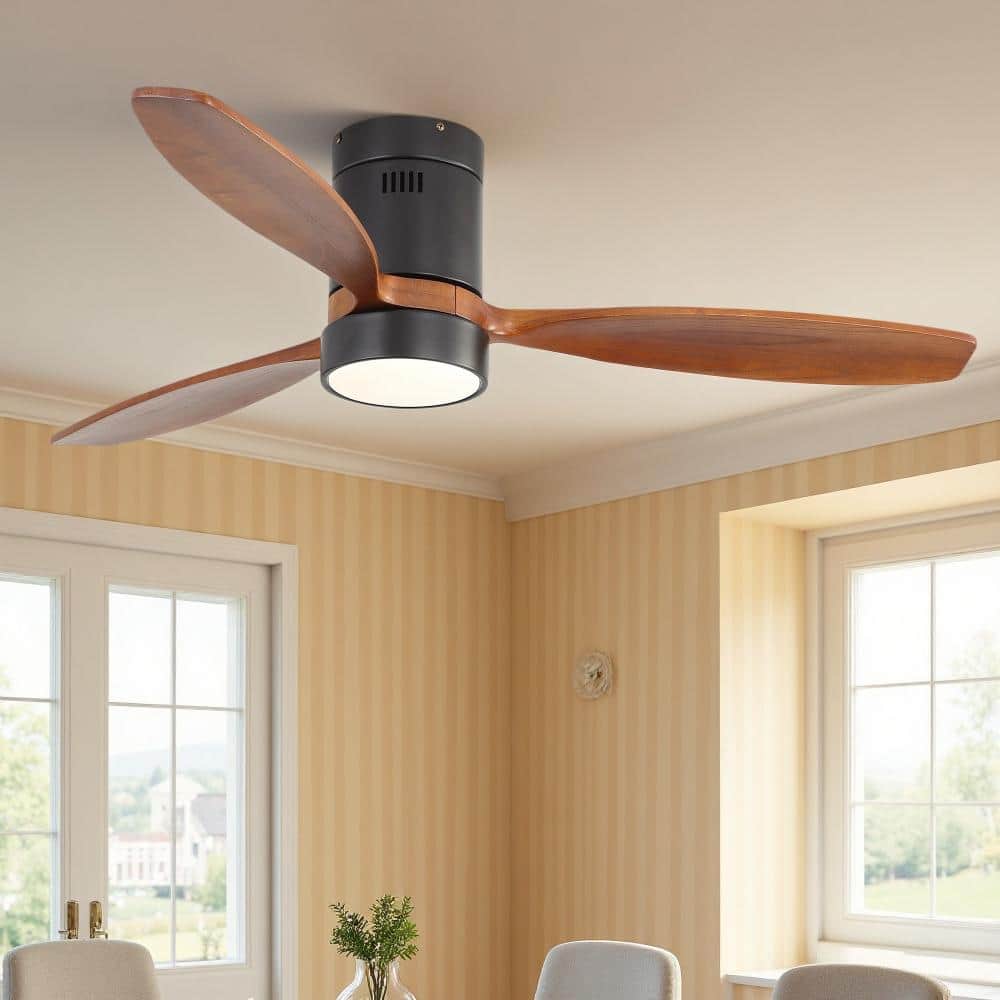 Cuschoice Cuschoice 52-in Black Ceiling Fan,Memory Dimmable Light ...